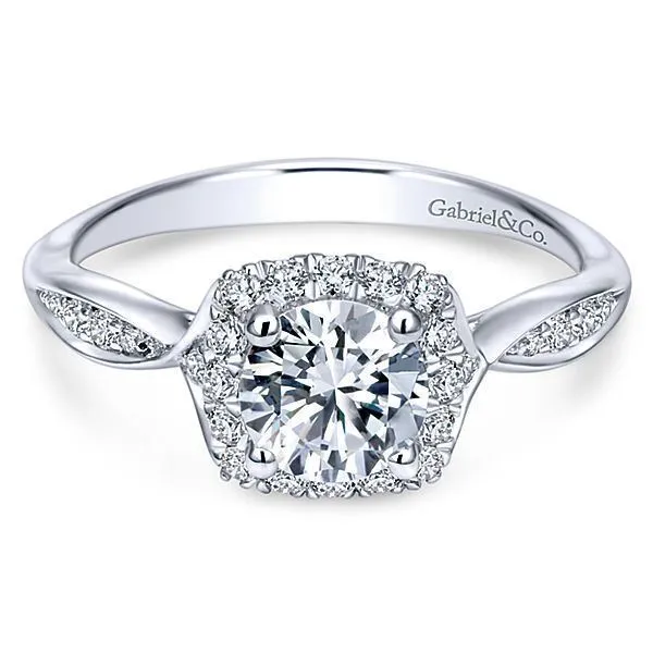 1.00 Carat Round Brilliant Cut Halo Diamond Engagement Ring