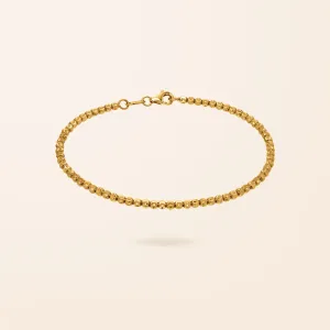 10K Gold Diamond Cut Bead Bracelet