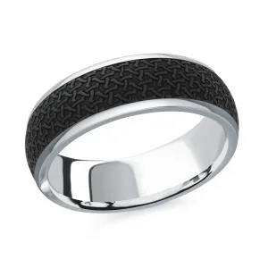 14K White Gold Ring from the Noir Collection by Malo - MRDA-081-7W