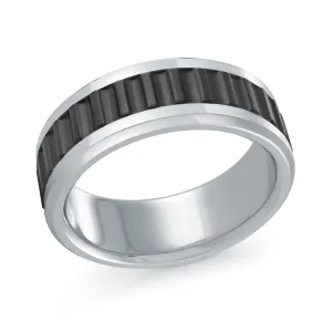 14K White Gold Ring from the Titanium Collection by Malo - MRDTI-004-8W