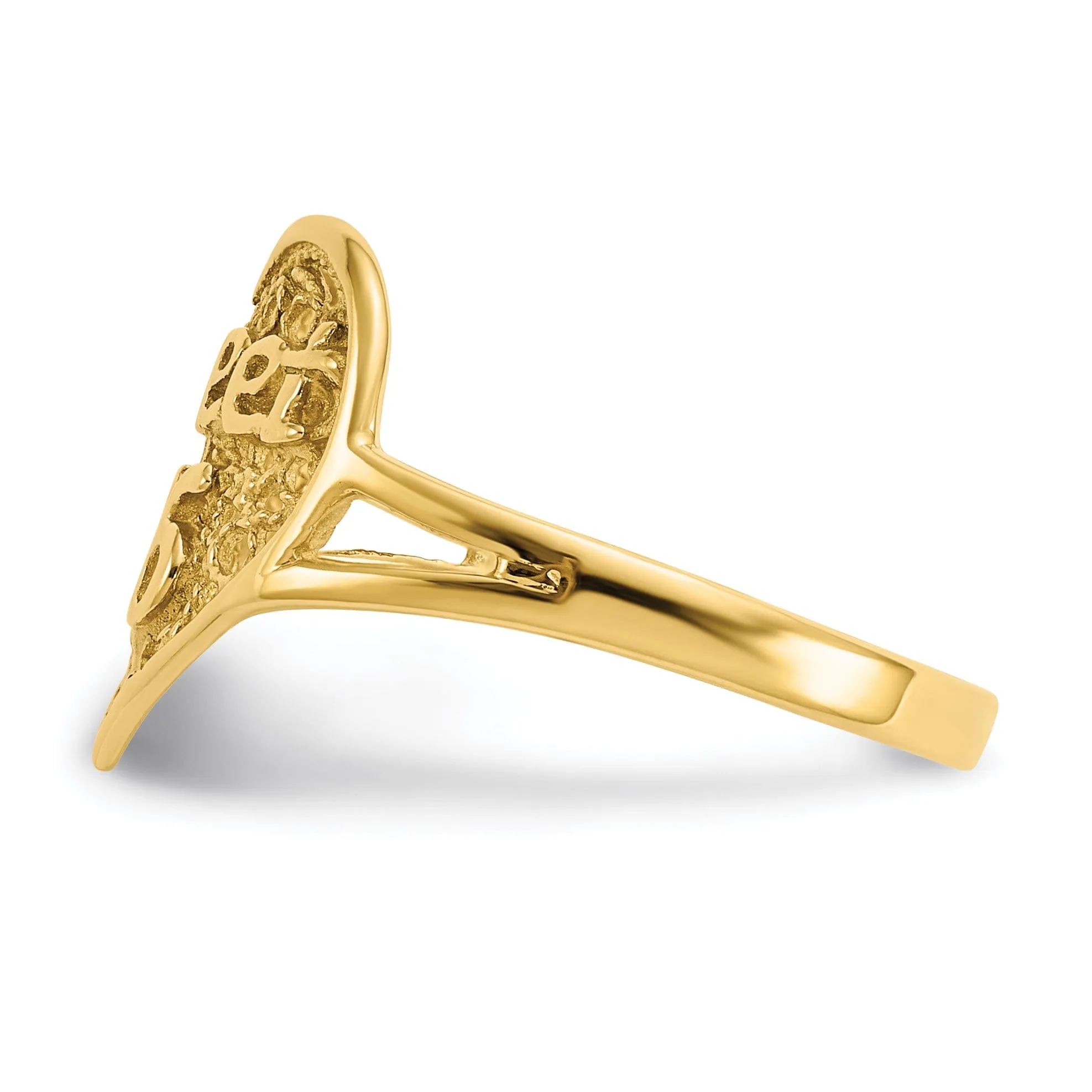 14k Yellow Gold Sweet 16 Heart Ring