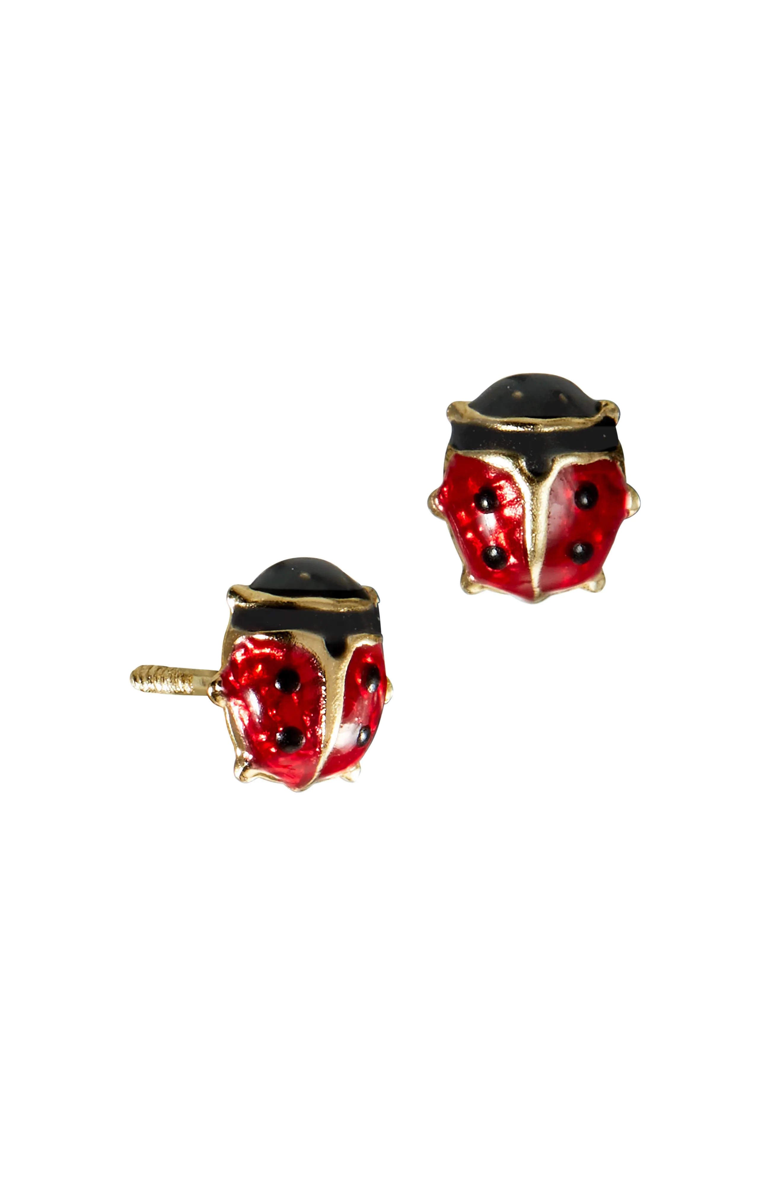 14Kt Ladybug Screwback