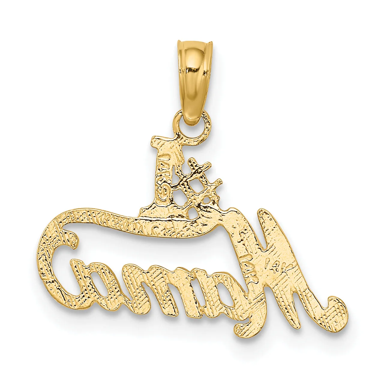 14kt Yellow Gold #1 MAMA Charm Pendant