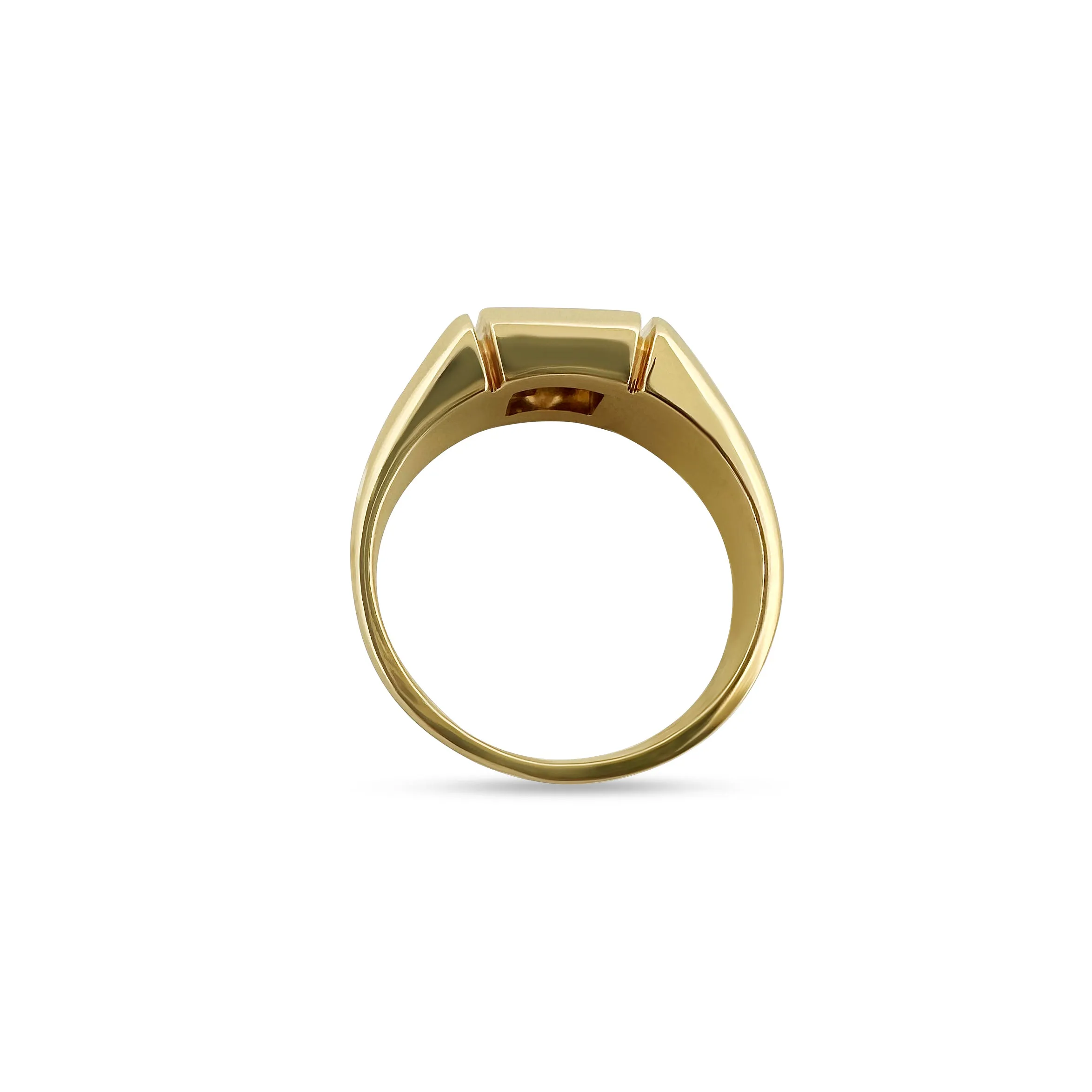 1.50cts Round Brilliant Diamond Men's Ring in 14k Yellow Gold