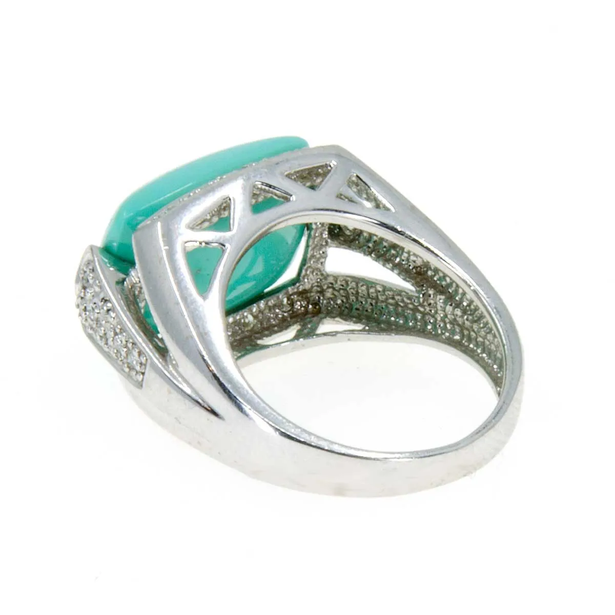 18k Turquoise & Diamond Ring