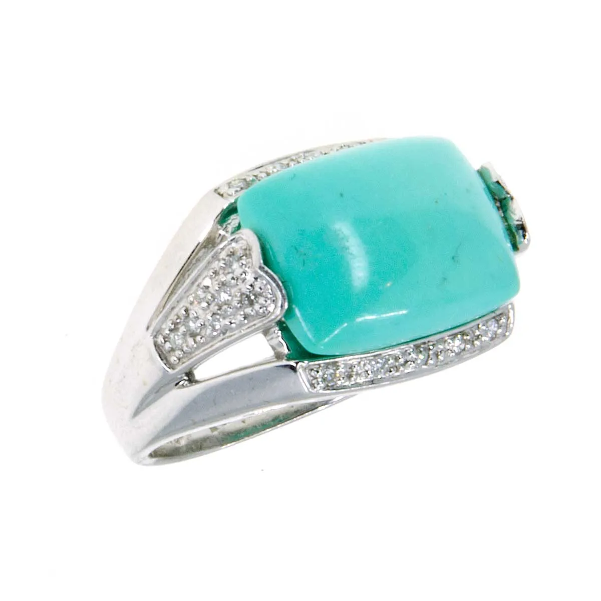 18k Turquoise & Diamond Ring