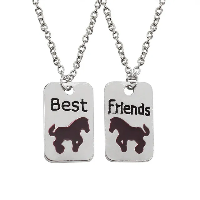 2017 Fashion Bohemian Best Friends BFF Pendant Necklaces 3 PCS/Set Charms Heart Necklace Rhinestone Choker Statement Necklace