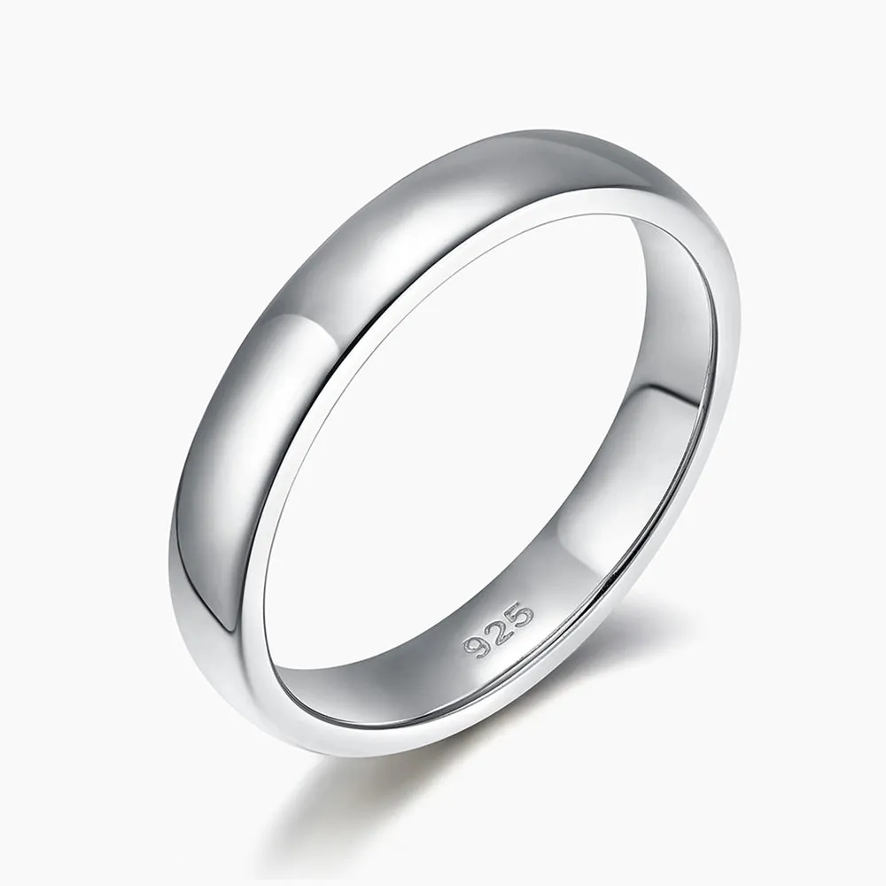 4mm High Polished Men's Pure Dome Wedding Ring