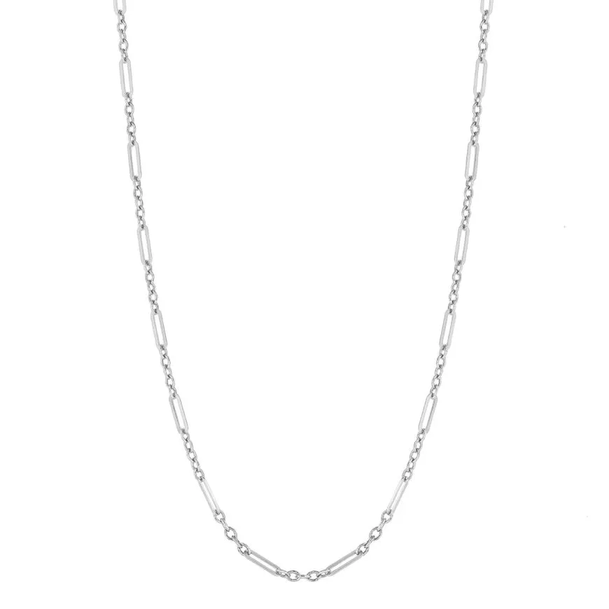 9ct White Gold Multi-Link Necklace GN381