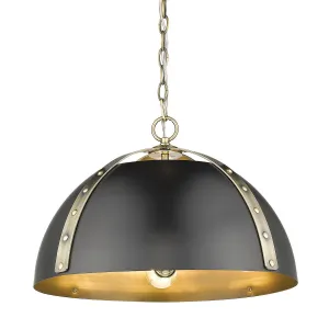 Aldrich AB 3 Light Pendant in Aged Brass