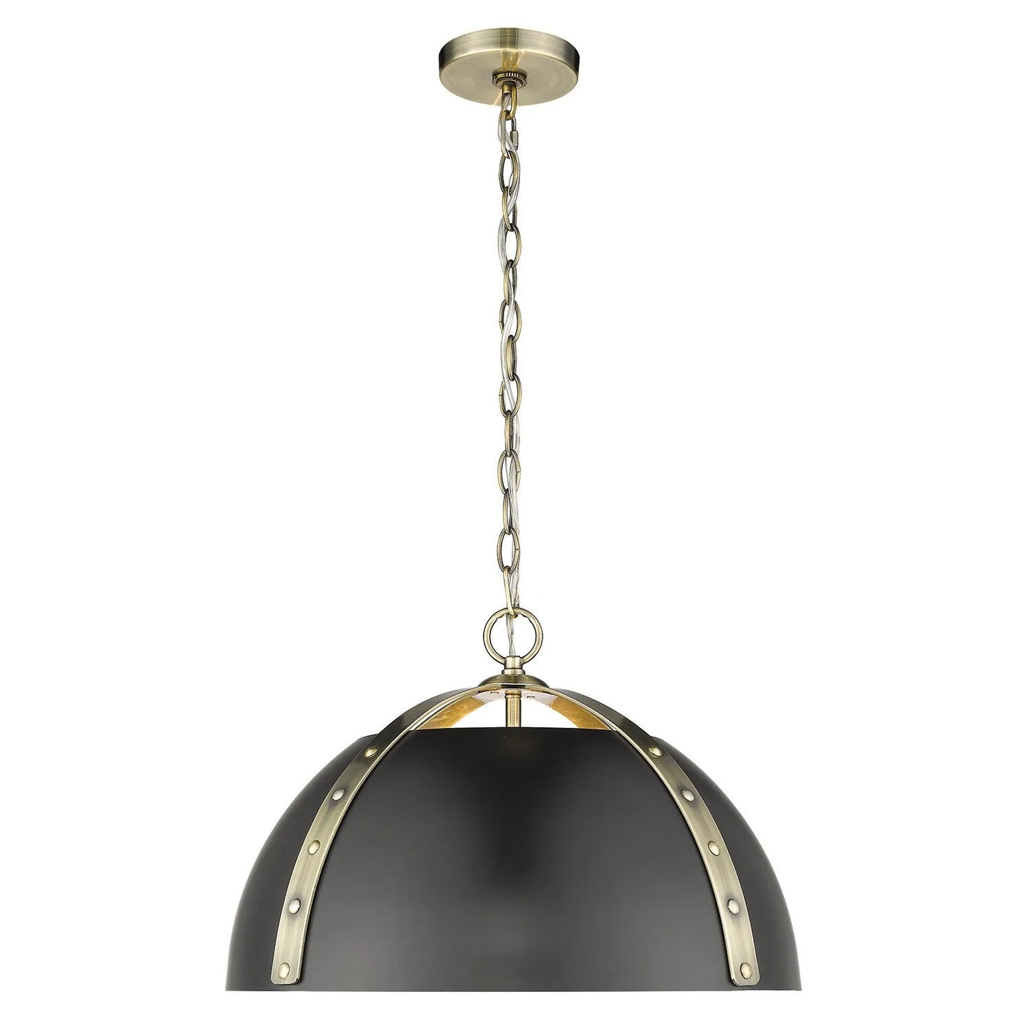 Aldrich AB 3 Light Pendant in Aged Brass