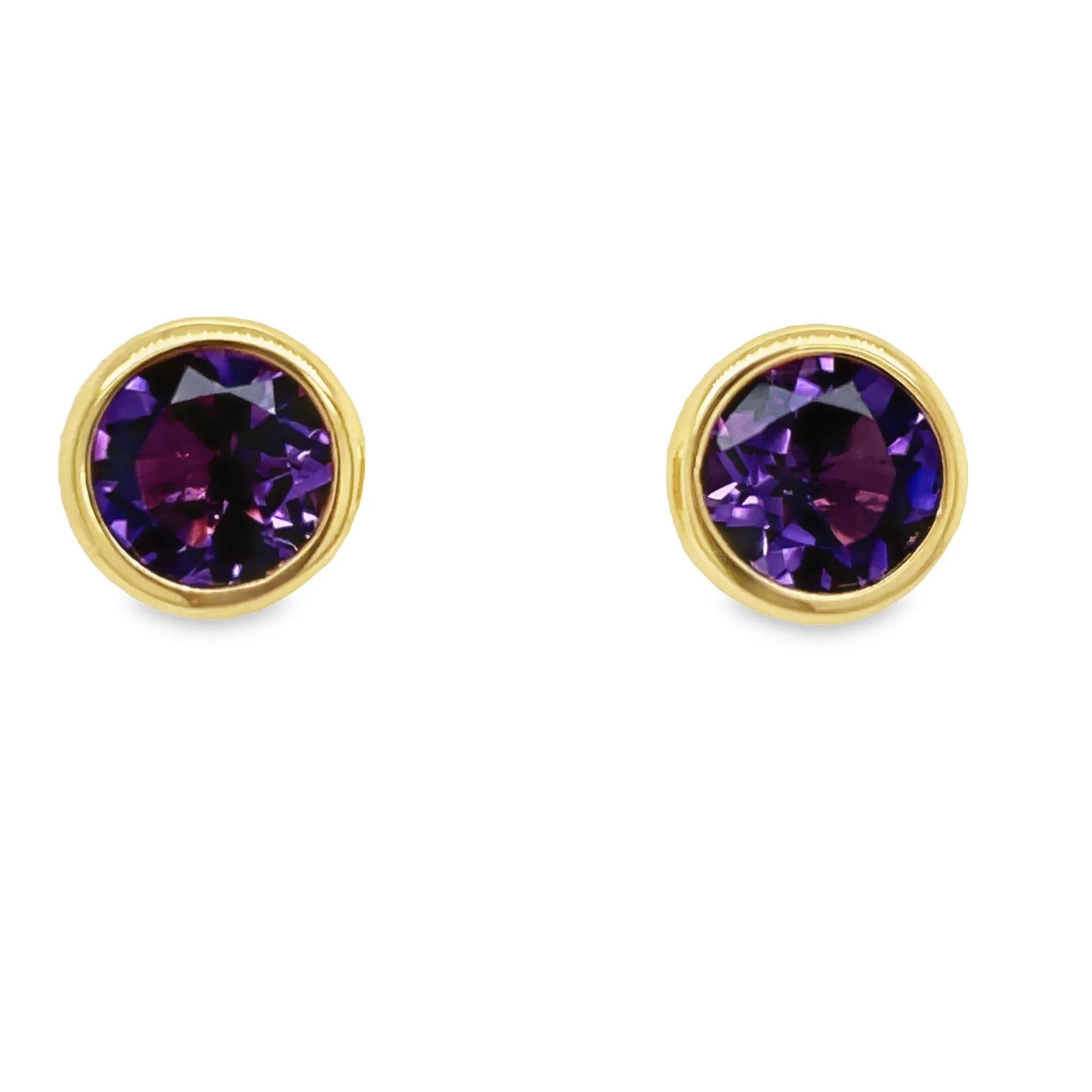 Amethyst Stud Earrings