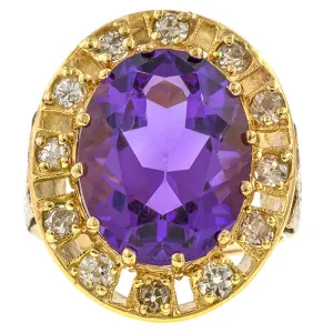 Antique Amethyst & Diamond Ring