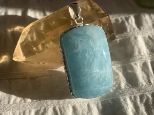 Aquamarine Lilith Pendant - Rectangle