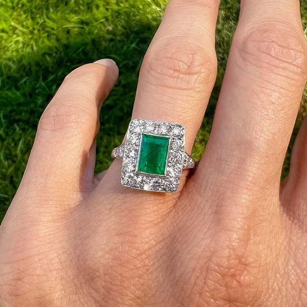 Art Deco Emerald & Diamond Ring