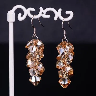 Austrian Crystal 925 Sterling Silver Earrings For Women