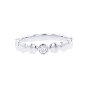 Beaded Bezel Diamond Ring