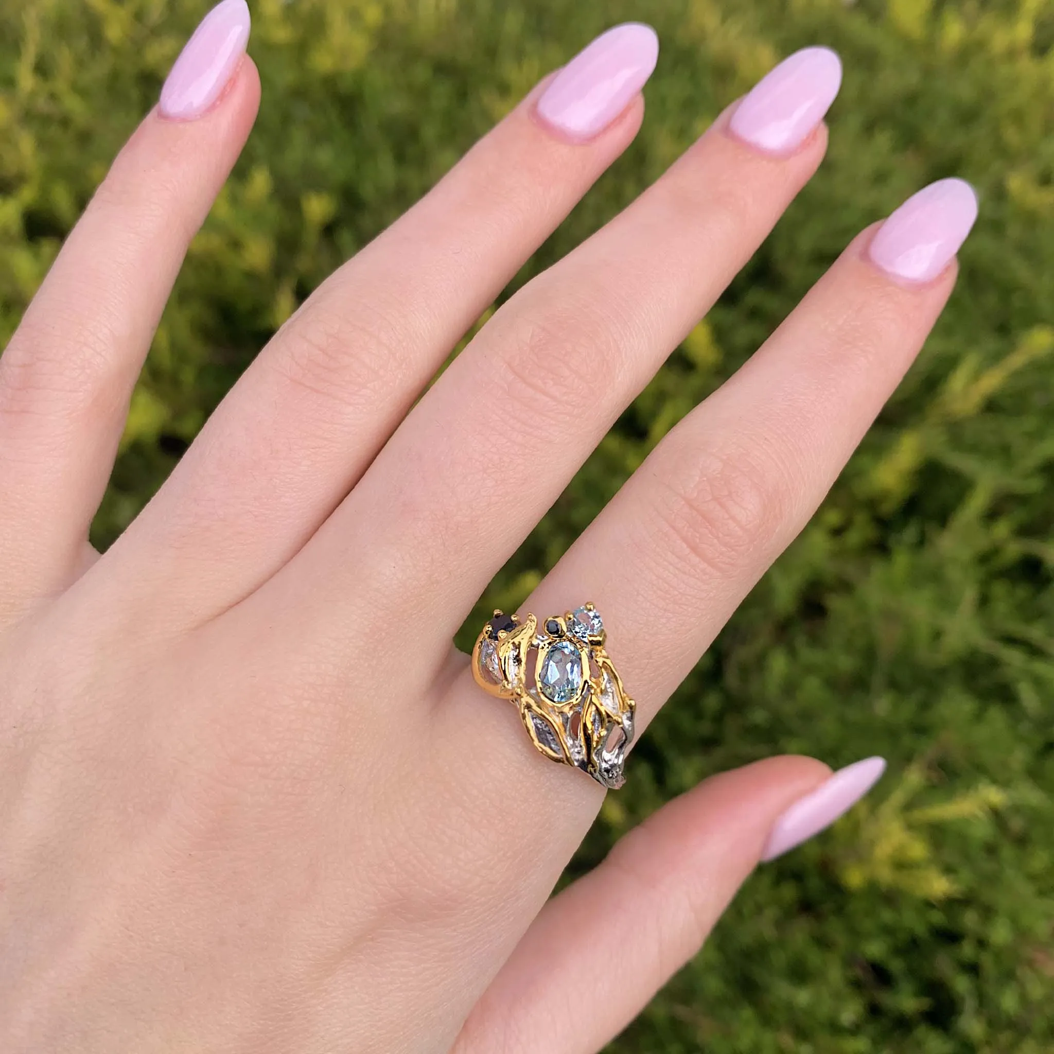 Bespoke Topaz and Sapphire Ring