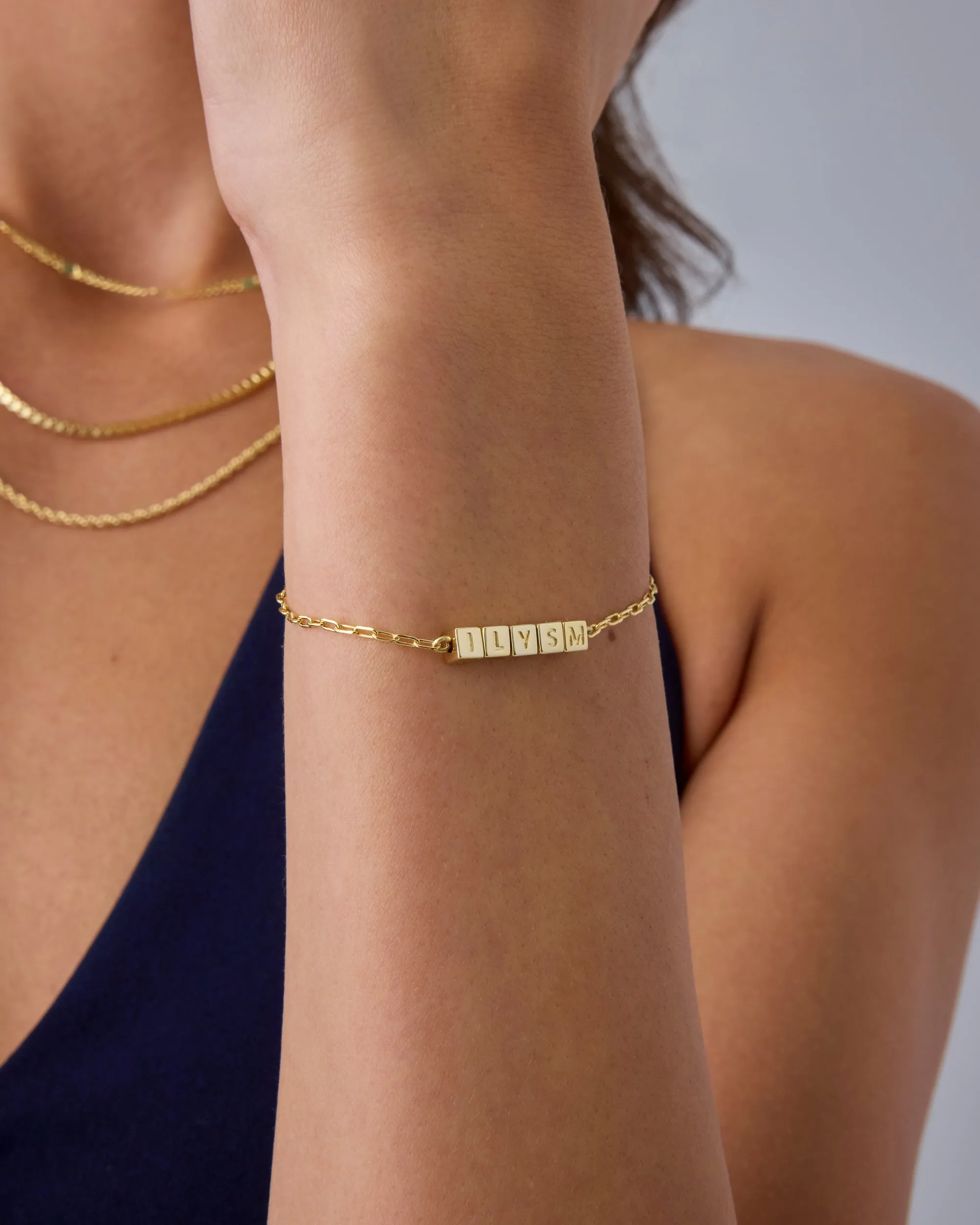 BFF-ILYSM Cube Bracelet