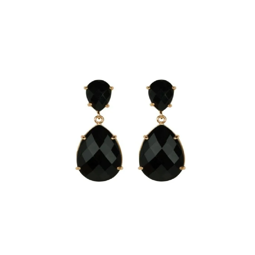 Big Teardrop Earrings Onyx always Sophisticated and Elegant