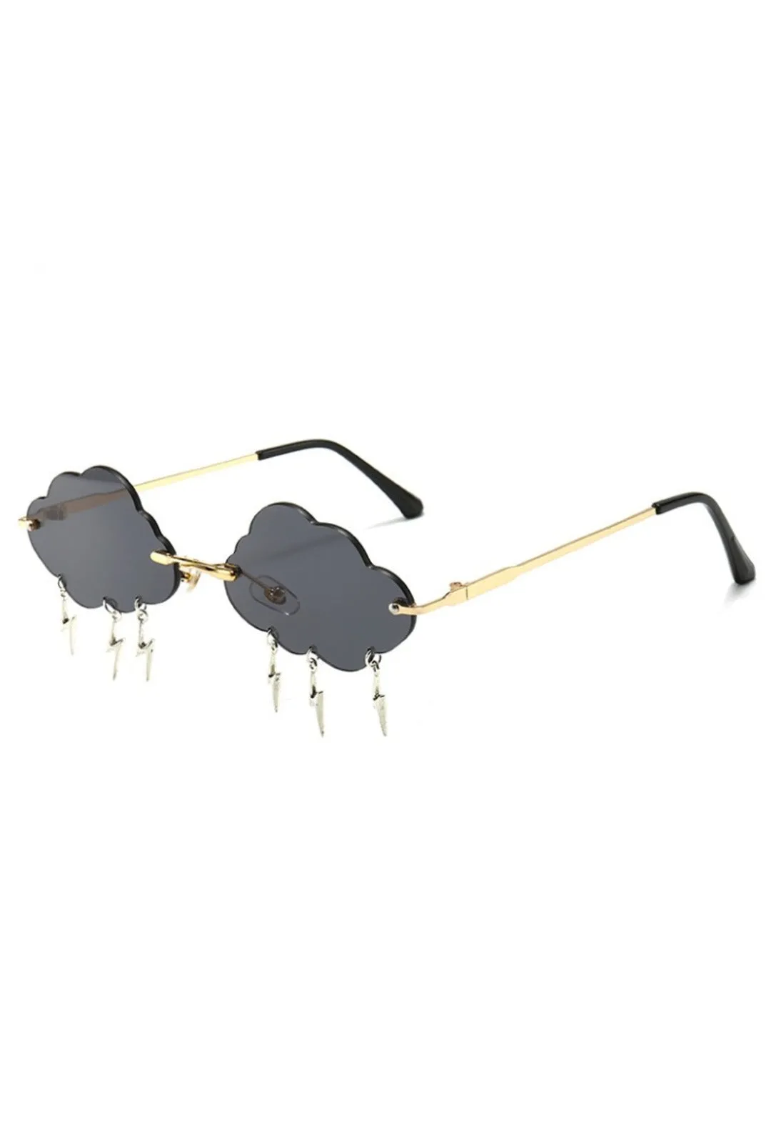 Black Cloud & Lightning Fashion Glasses