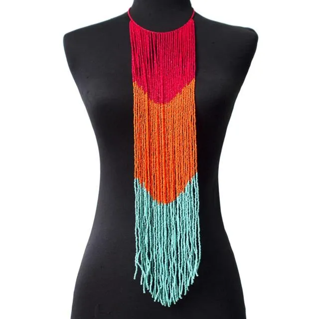 Bohemian Bib Resin Beaded Long Necklaces