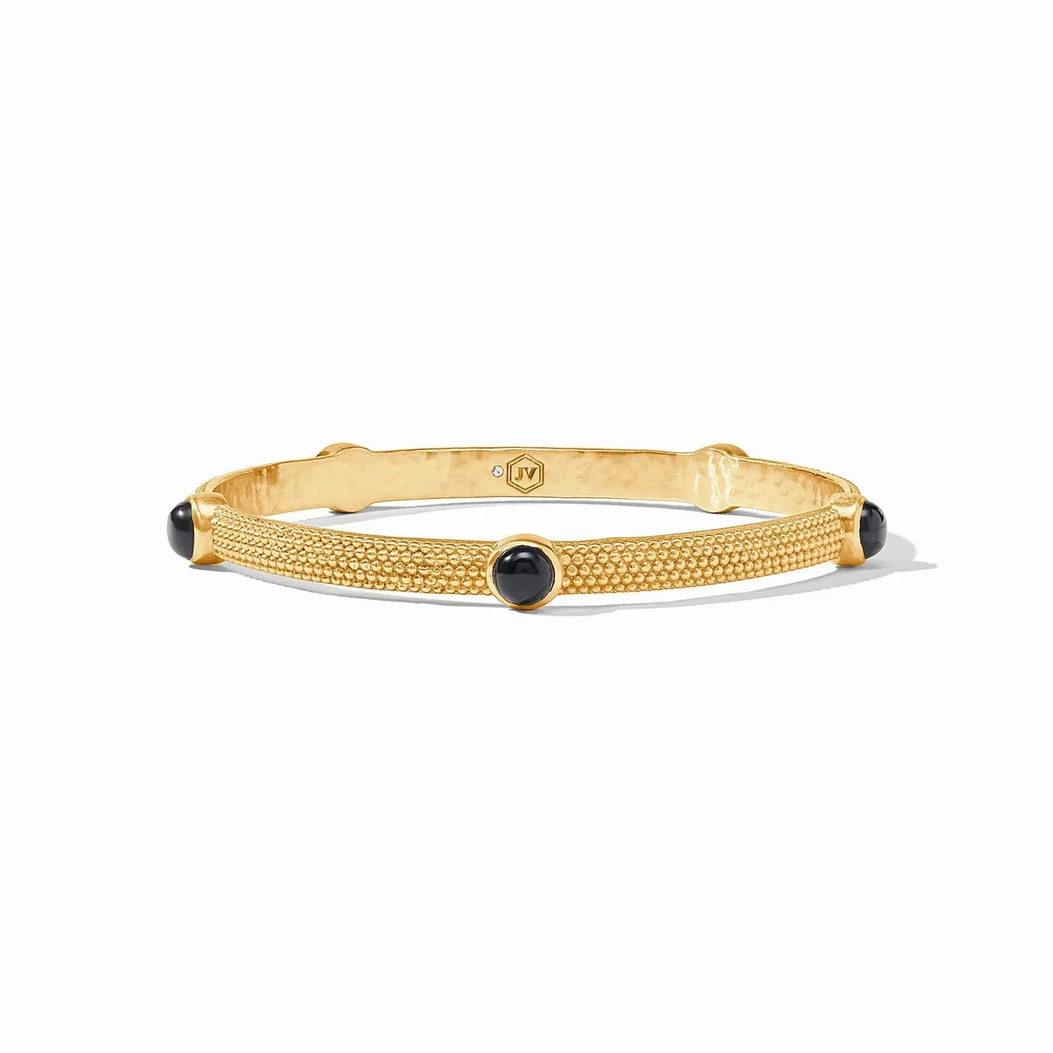 Cabochon Bangle -Obsidian Black (Small)