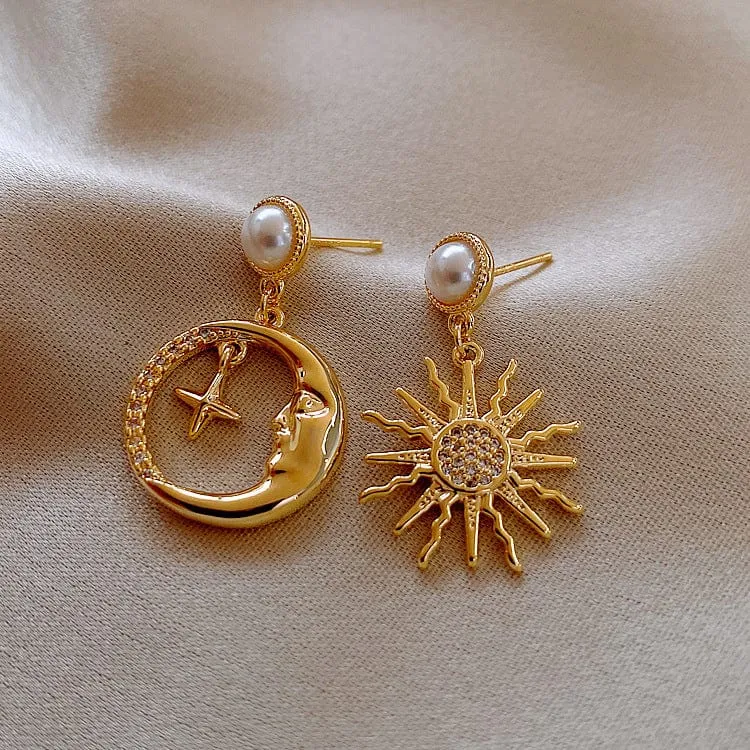 Chic Star Moon Phase Earrings