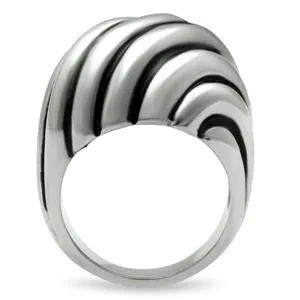 CJ7841OS Wholesale Stainless Steel Grooved Shell Ring