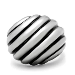 CJ7841OS Wholesale Stainless Steel Grooved Shell Ring