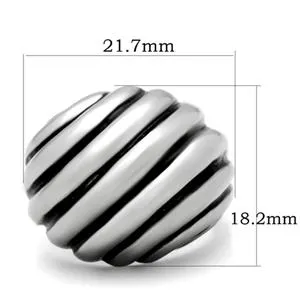 CJ7841OS Wholesale Stainless Steel Grooved Shell Ring