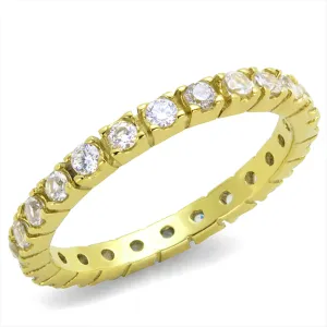 CJE45202G Gold Plated CZ Minimal Eternity Band