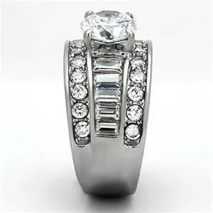 CJG1241 Wholesale Baguette CZ Stones Stainless Steel Ring