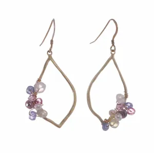 Clara 14K Gold Fill Gemstone Cluster Earrings