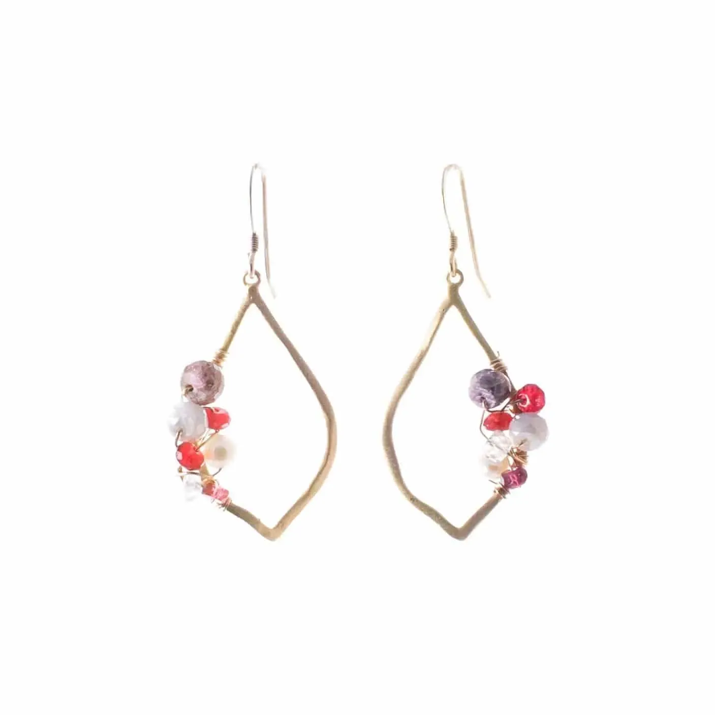 Clara 14K Gold Fill Gemstone Cluster Earrings