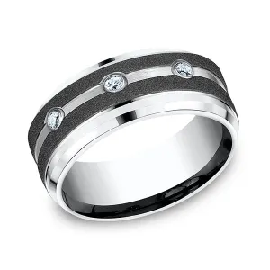 Cobalt Comfort-Fit Diamond Wedding Ring