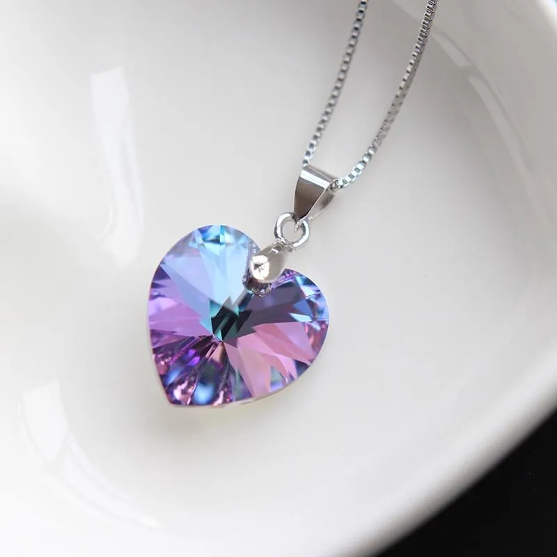 Crystal Heart Swarovski Pendants For Women