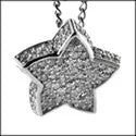 Cubic Zirconia Cz 2.5 TCW Star Pendant