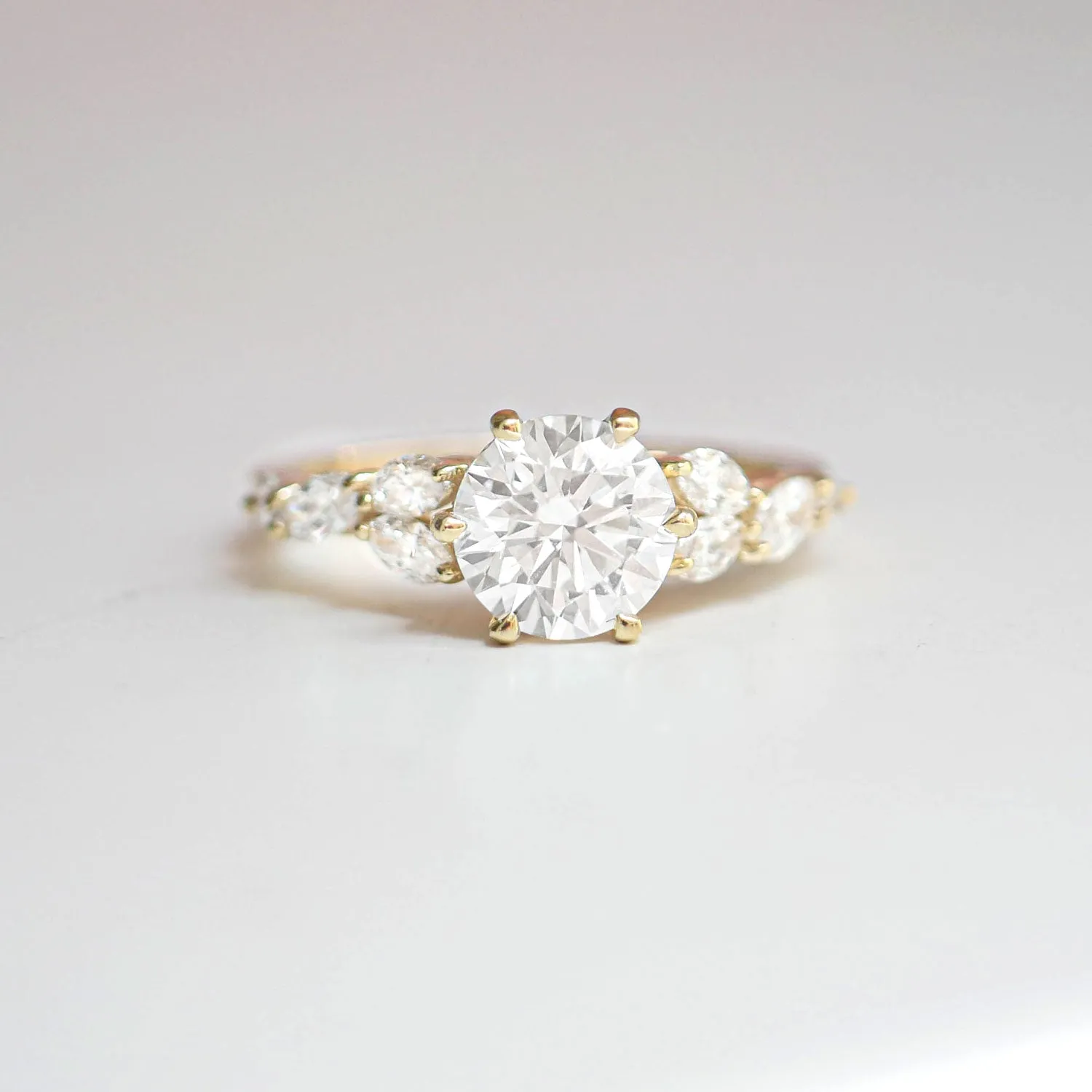 Custom Marquise Diamond Stacking Ring Set