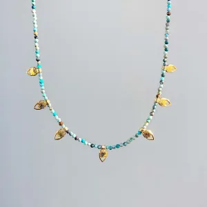 Dainty Goddess Turquoise Necklace