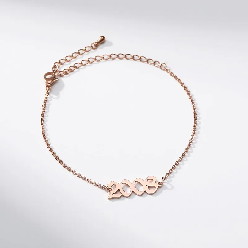 Delicate 1990 2019 Year Chain Bracelet For Women