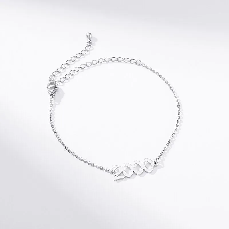 Delicate 1990 2019 Year Chain Bracelet For Women