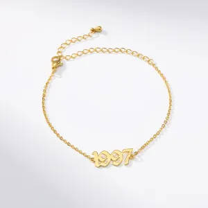 Delicate 1990 2019 Year Chain Bracelet For Women