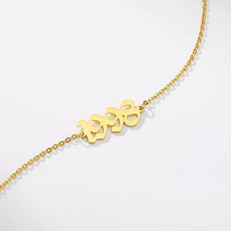 Delicate 1990 2019 Year Chain Bracelet For Women