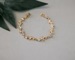 Delicate Crystal Vine Wedding Bracelet