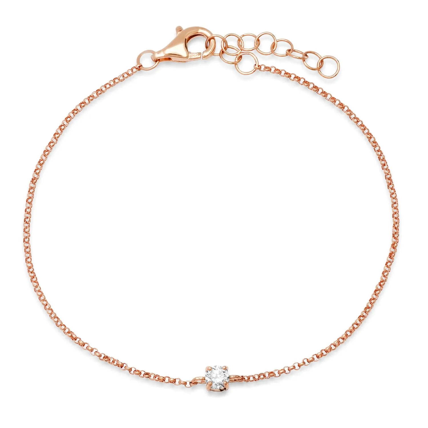 Delicate Diamond Solo Shape Bracelet