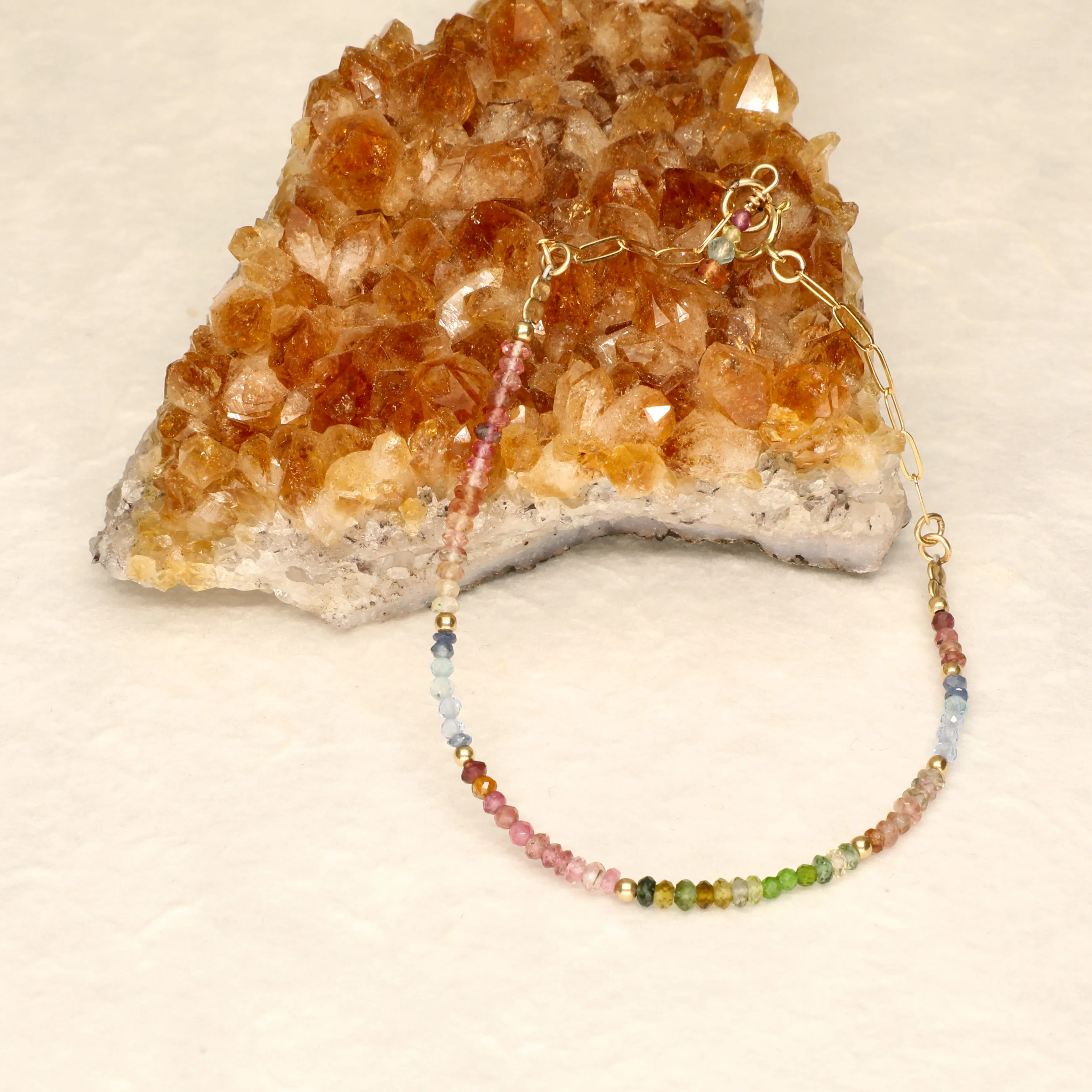 Delicate Multicolour Semi Precious Stone Bracelet