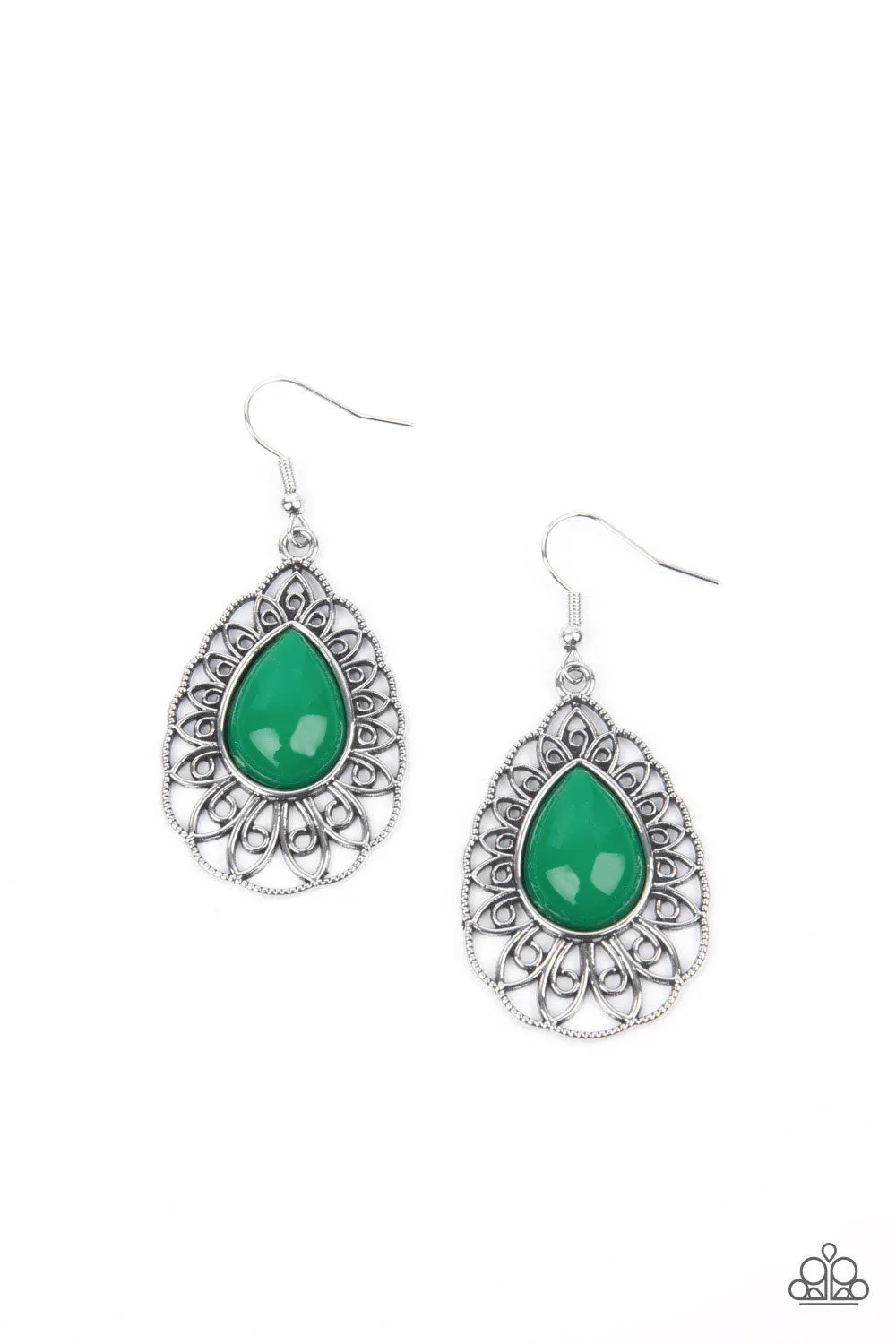 Dream STAYCATION - Green Paparazzi Earrings