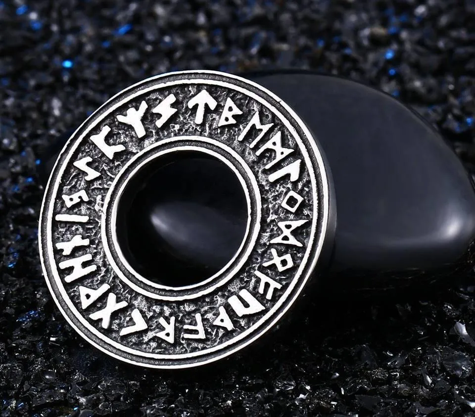 Elder Futhark Rune Circle Necklace