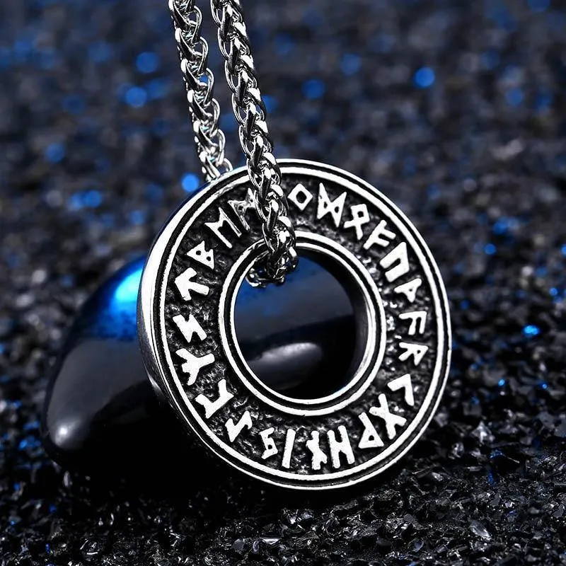 Elder Futhark Rune Circle Necklace